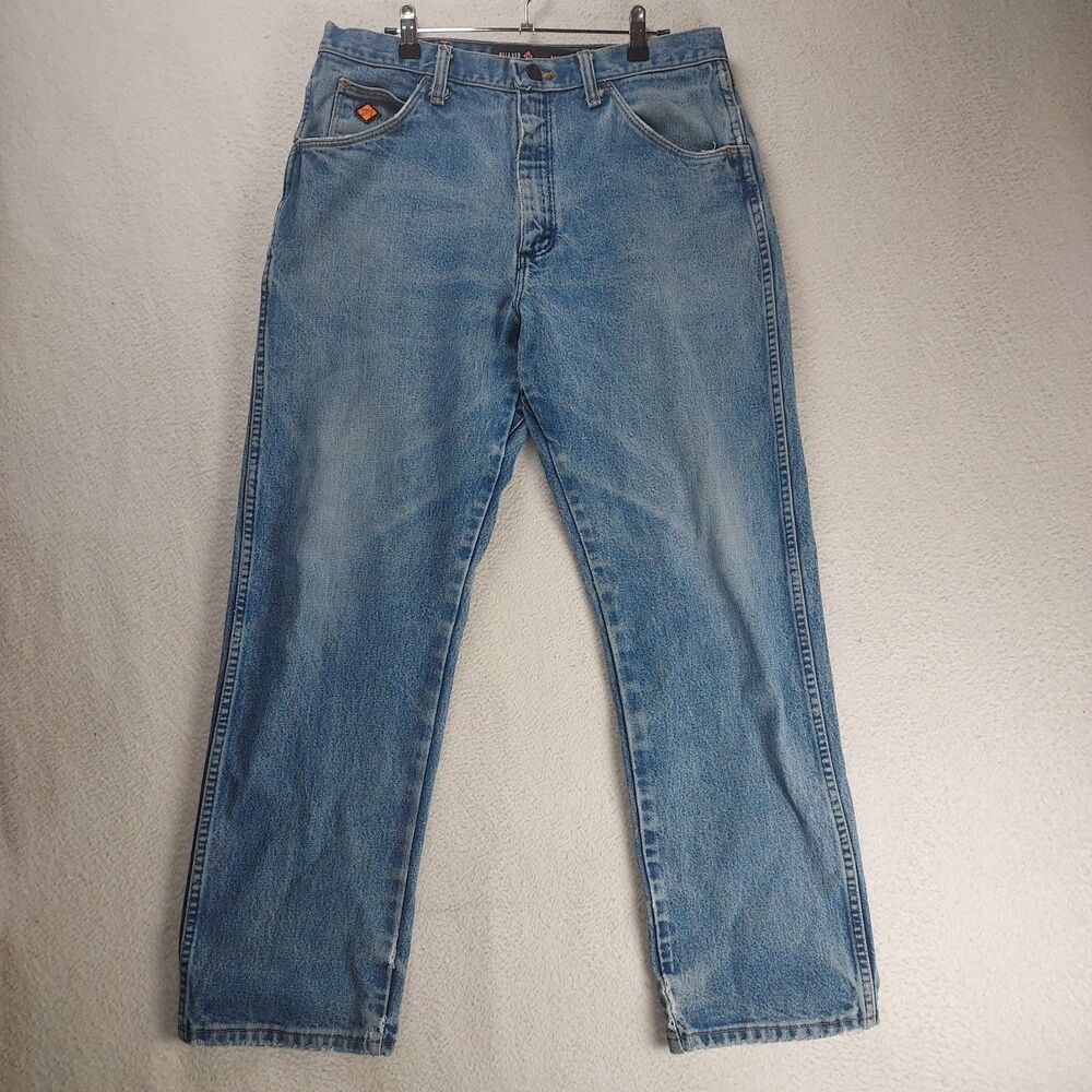 Wrangler FR Flame Resistant Mens Jeans 34x30 Relaxed Fit FR31MWZ Work Denim